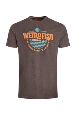 Weird Fish Heritage Surf Front Print Graphic T-Shirt Hot Chocolate Size 5XL