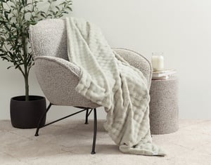 QE Home Mini Bubble Throw in Sage, Geometric, Green