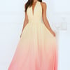 Angel Bloom Halter Maxi Dress Yellow