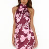 Let's Link Up Satin Mini Dress Pink