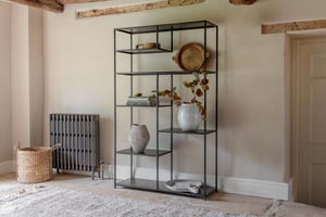 nkuku Tanvi Display Shelf | Storage Furniture | Wide | Black