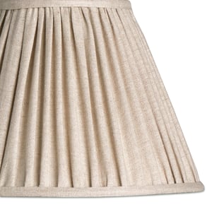 30cm empire shade in pleated natural linen