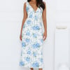 Luxe Dreamscape Midi Dress Blue