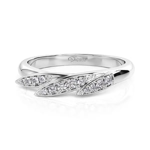 Jeulia Simple Promise Ring Wing Design Sterling Silver