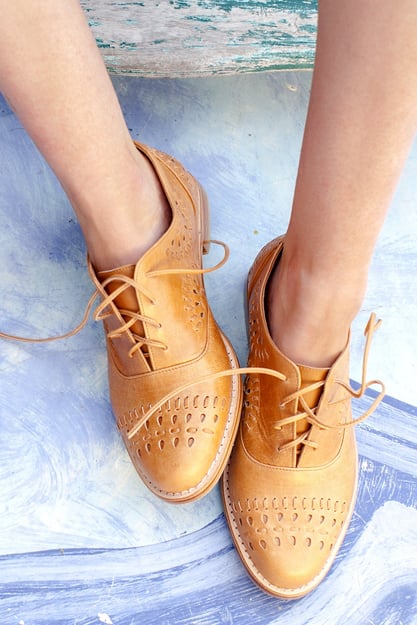 Heartbreak Leather Oxfords (Sz. 5, 8.5, 10)