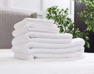 QE Home White Cotton Towels, 16 x 30 in
