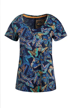 Weird Fish Merica Organic Cotton Printed Jersey T-Shirt Dark Blue Size 12