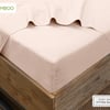 QE Home 310TC Bamboo Cotton Fitted Sheet in Rosemist Pink, Queen
