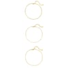 Delicate Layering Bracelets Set Sterling Silver Gold