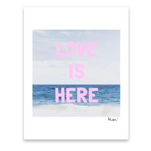 Love Is Here Beach Mini Art Print