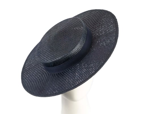 Dark Navy boater hat by Max Alexander