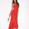 Babe Energy Strapless Maxi Dress Red