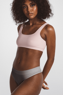 Low Hide Ribbed Thong