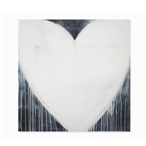 Commissioned Drippy Heart Original Painting