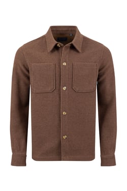 Weird Fish Charles Plain Over Shirt Mocha Size XL