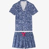Women's Batik Flowers Polyknit Short Pajama Set