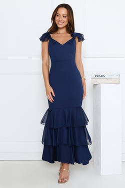 Pretty In Party Maxi Dress Navy