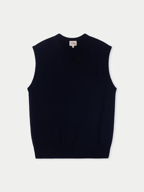 Timeless V-Neck Cashmere Vest - 2XL / navy blazer / MK0313-1574/0000