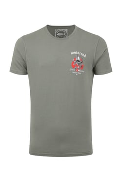 Weird Fish Motorcod Back Print Artist T-Shirt Grey Size S