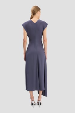 Victoria Beckham Aria Midi Dress In Eclipse - 16 - Womens