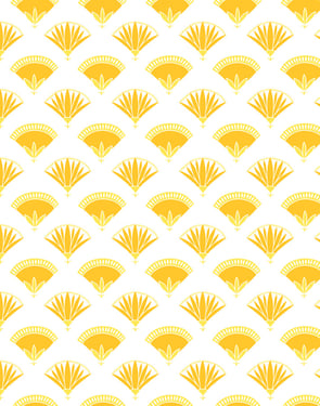 Lotus Papyrus' Wallpaper by Tea Collection - Marigold - Traditional / 27 in. x 27 ft.