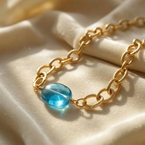 Blue Topaz December Birthstone Statement Pendant Necklace