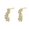 Celestial Sparkle Hoop Earrings Sterling Silver