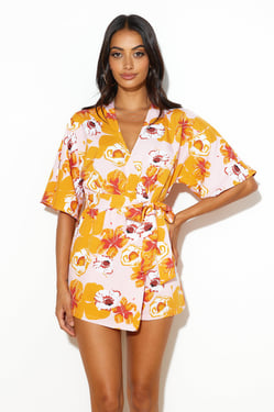 HELLO MOLLY Cutely Abloom Romper Multi