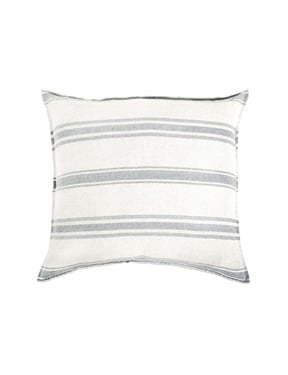 Jackson Linen Euro Sham   Cream / Grey