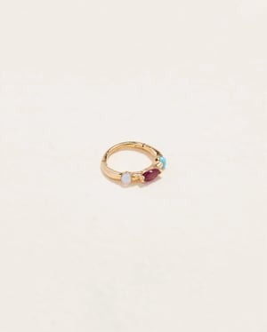 8mm Multi Stone Huggie