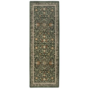 Country Paisley Green Eco-Washable Runner - 75x220cm