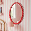 Frill mirror in pink and red