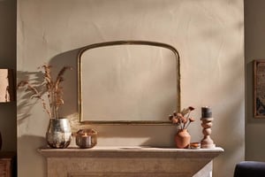 nkuku Almora Arched Mirror | Mirrors | Small | Antique Brass