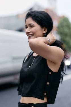 Boxy Crop Top in Black - Black / 3XL