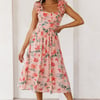 Enchanted Eden Midi Dress Pink