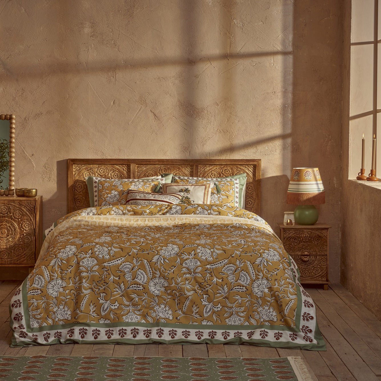 Indian Cotton Sateen Duvet Set - King