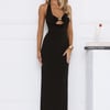 Wardrobe Elevated Halter Maxi Dress Black