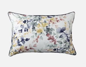 QE Home Whim Pillow Sham, Botanical, White, Queen