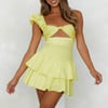 Ruffled Out Dress Yellow