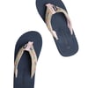 Weird Fish Adila Braided Flip Flops Navy Size 8