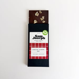 Candied ginger & dark chocolate bar