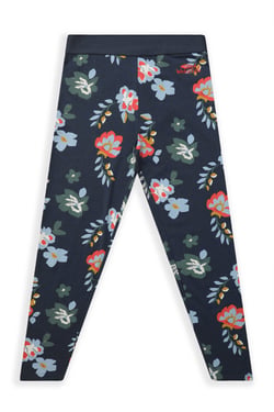 Weird Fish Livvy Girls Printed Leggings Dark Navy Size 3-4