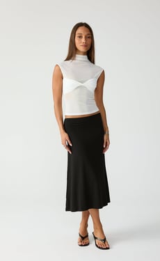 Hideaway Midi Skirt (Black) - US 10