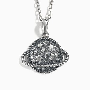 Jeulia Planet Design Sterling Silver Necklace