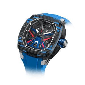 TSAR BOMBA Men's Swiss Automatic Watch | Blue | Titanium & Carbon Fiber | Interchangeable Modular | 10ATM Waterproof | Dark Matter 3 TB8603