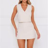 Structured Allure Vest Top Beige