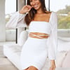 Long Flight Dress White