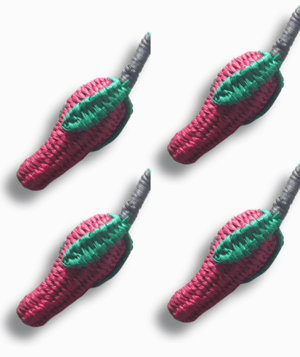 Grape Handwoven Iraca Charm Set Pack of 4