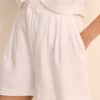 White Linen-Blend Silsoe Shorts