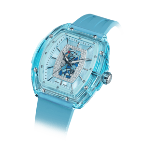 TSAR BOMBA Women's Quartz Watch | Blue | Swiss Movement Wristwatch | Cubic Zirconia Mother of Pearl Dial | Waterproof Sapphire Glass | Nucleus Femme 02 TB8219L
